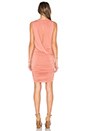 view 4 of 4 Twisted Drape Sheered Mini Dress in Ocher