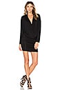 view 1 of 3 Surplice Sheered Mini Dress in Black