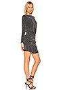view 2 of 4 Drape Skirt Long Sleeve Mini Dress in Glam
