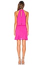 view 3 of 3 Asymmetrical Flare Halter Dress in Azalea
