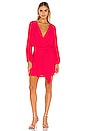 view 1 of 3 Tie Waist Surplice Mini Dress in Desire