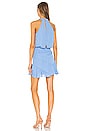 view 3 of 4 Asymmetrical Flare Halter Mini in Sky