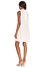 view 3 of 3 Ruched Turtleneck Halter Dress in Cream