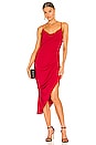 view 1 of 3 Draped Midi Dress in Red