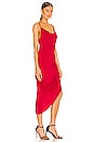view 2 of 3 Draped Midi Dress in Red