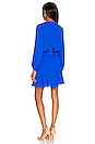 view 3 of 3 Asymmetrical Skirt Long Sleeve Dress in Sapphire