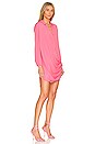 view 2 of 3 Drape Button Front Mini Dress in Candy