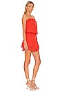 view 2 of 3 Strapless Smocked Mini Dress in Tangerine