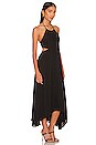 Krisa Maison Cutout Handkerchief Maxi Dress In Black | REVOLVE