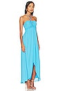 view 2 of 3 Ruched Keyhole Halter Dress in Malibu