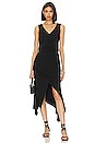 view 1 of 3 High Low Ruched Dress in Black