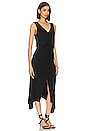 view 2 of 3 High Low Ruched Dress in Black