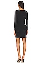 view 3 of 3 Ruched Long Sleeve Dress in Black