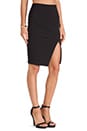 view 2 of 4 Twill High Waisted Pencil Skirt in Black