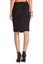 view 3 of 4 Twill High Waisted Pencil Skirt in Black