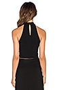 view 3 of 3 Halter Crop Top in Black
