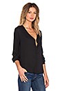 view 2 of 4 Surplice Back Long Sleeve Top in Black