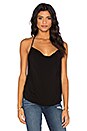 view 1 of 3 Open Back Drape Halter Top in Black