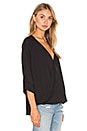 view 2 of 4 Oversized Surplice Top in Black