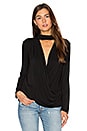 view 1 of 4 Surplice Turtleneck Top in Black