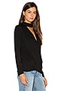 view 2 of 4 Surplice Turtleneck Top in Black