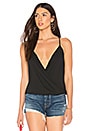 view 1 of 4 Surplice Halter Top in Black
