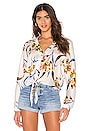 view 1 of 4 Tie Button Front Top in Bloom