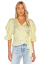 view 1 of 5 Puff Sleeve Wrap Top in Daisy