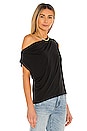 view 2 of 4 Pleated Drape Top in Black