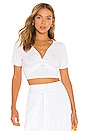 view 1 of 4 Twist Front Crop Top in White
