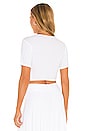 view 3 of 4 Twist Front Crop Top in White