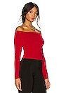 view 2 of 4 Off Shoulder Top in Red