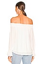 view 3 of 4 Off Shoulder Ruffle Cuff Top in Cream