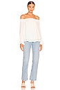 view 4 of 4 Off Shoulder Ruffle Cuff Top in Cream