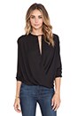 view 1 of 5 Surplice Long Sleeve Top in Black
