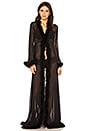 view 1 of 4 Glam Feather Robe in Black