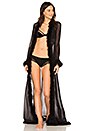 view 2 of 4 Glam Feather Robe in Black
