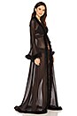 view 3 of 4 Glam Feather Robe in Black