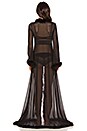 view 4 of 4 Glam Feather Robe in Black