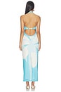 view 3 of 3 Mesh Halter Maxi Dress in Blue Oasis
