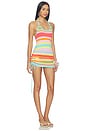 view 2 of 3 Drawstring Halter Knit Dress in Sunset Strip