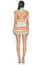view 3 of 3 Drawstring Halter Knit Dress in Sunset Strip