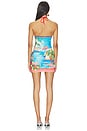 view 4 of 5 Beaded Halter Mini Dress in Mermaid Cove