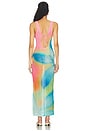 view 4 of 4 Plunge Mesh Maxi Dress in Afterglow