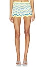 view 1 of 6 Chevron Knit Micro Short in Lemon Daze