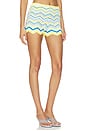 view 2 of 6 Chevron Knit Micro Short in Lemon Daze