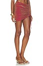view 2 of 6 Ruched Tie Mini Skirt in Cinnamon