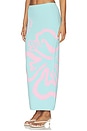 view 3 of 6 JUPE MIDI EN MAILLE KNIT MIDI SKIRT in Island Sky