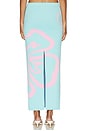 view 4 of 6 JUPE MIDI EN MAILLE KNIT MIDI SKIRT in Island Sky