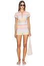 view 1 of 4 Towelling Playsuit in Sunset Wave